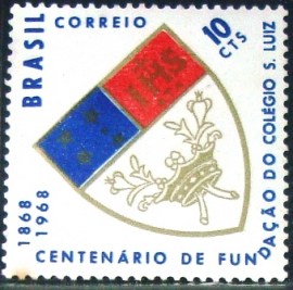 Selo postal do Brasil de 1968 Colégio São Luiz - C 594 N