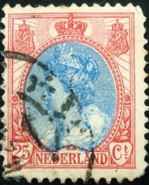 Selo postal Holanda Queen Wilhelmina 25 - 61 U