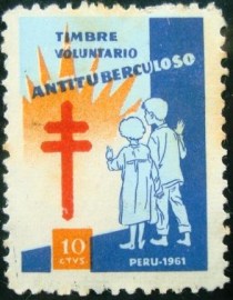 Selo postal antituberculoso do Peru de 1961