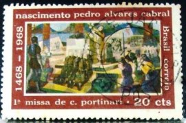 Selo postal do Brasil de 1968 1ª Missa - C 596 U