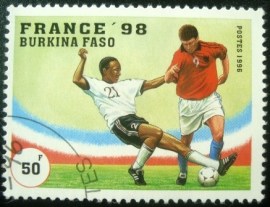 Selo postal de Burkina Faso de 1996 Game scene 50