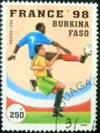 Selo postal de Burkina Faso de 1996 Game scene 250