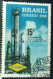 Selo Postal Comemorativo do Brasil de 1968 - C 610 N1D