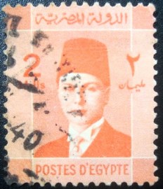 Selo postal do Egito de 1937 King Fuad I 2