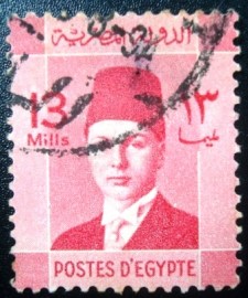 Selo postal do Egito de 1937 King Farouk