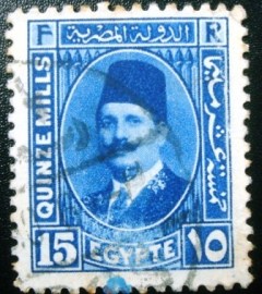 Selo postal do Egito de 1927 King Fuad I 15