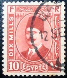 Selo postal do Egito de 1927 King Fuad I 10