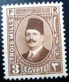 Selo postal do Egito de 1927 King Fuad I 3