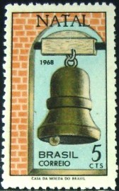 Selo Postal Comemorativo do Brasil de 1968 - C 623 N