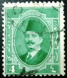 Selo postal do Egito de 1923 King Fuad I 4