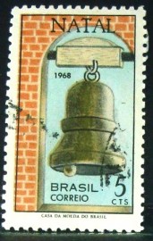 Selo Postal Comemorativo do Brasil de 1968 - C 623 U