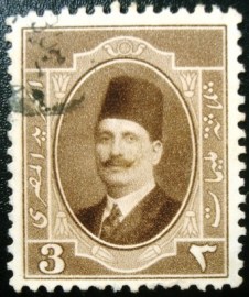 Selo postal do Egito de 1923 King Fuad I 3