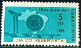 Selo postal do Brasil de 1969 Dia do Reservista M