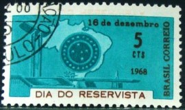 Selo postal do Brasil de 1969 Dia do Reservista M1D