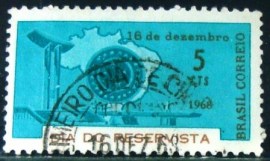 Selo postal do Brasil de 1969 Dia do Reservista N1D