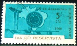 Selo Postal Comemorativo do Brasil de 1968 - C 625 U