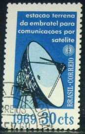 Selo postal do Brasil de 1969 EMBRATEL