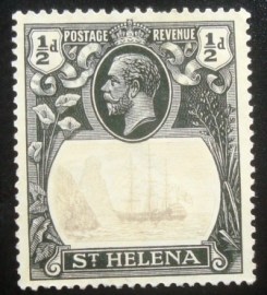 Selo postal de Santa Helena de 1923 Badge of the Colony