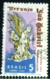 Selo postal do Brasil de 1969 São Gabriel