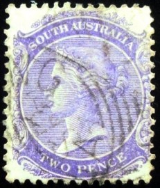 Selo postal dw South Australia de 1899 Queen Victoria