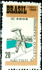 Selo postal do Brasil de 1969 Náutico Atlético Cearense