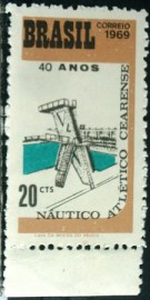 Selo Postal Comemorativo do Brasil de 1969 - C 637 N