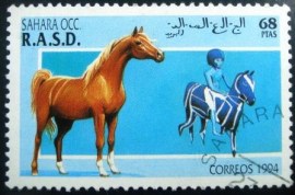 Selo postal Sahara Ocidental 1994 Horse