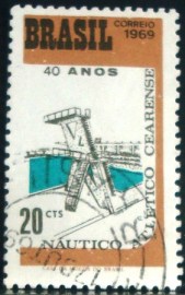 Selo postal do Brasil de 1969 Náutico Atlético Cearense