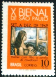Selo Postal Comemorativo do Brasil de 1969 - C 638 M