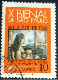 Selo Postal Comemorativo do Brasil de 1969 - C 638 U