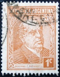Selo postal Argentina 1945 Domingo Faustino Sarmiento