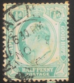 Selo postal do Cabo da Boa Esperança de 1902 King Edward VII ½d