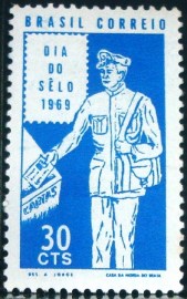 Selo Postal Comemorativo do Brasil de 1969 - C 641 N