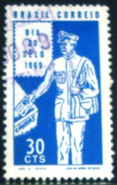 Selo Postal Comemorativo do Brasil de 1969 - C 641 U