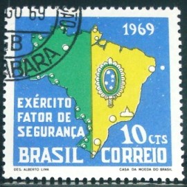 Selo Postal Comemorativo do Brasil de 1969 - C 644 M1D