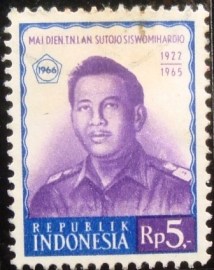 Selo postal da Indonésia de 1966 Siswomiharjo