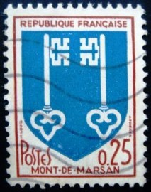 Selo postal França 1966 Mont-de-Marsan 1535U