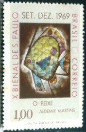 Selo Postal Comemorativo do Brasil de 1969 - C 649 N
