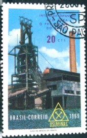 Selo Postal Comemorativo do Brasil de 1969 - C 652 M1D