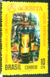 Selo postal do Brasil de 1969 Acesita