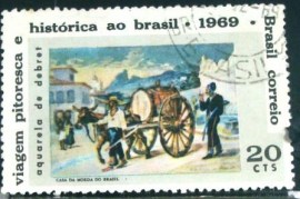 Selo Postal Comemorativo do Brasil de 1969 - C 654 U
