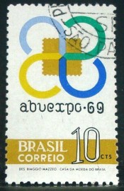 Selo Postal Comemorativo do Brasil de 1969 - C 655 M1D