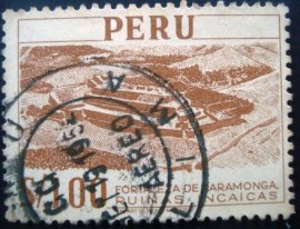 Selo postal Peru 1952 Inka-Fortress at Paramonga