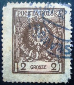 Selo postal da Polônia de 1924 Arms of Poland 2