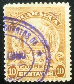Selo postal da Nicarágua de 1905 Coat of Arms 10