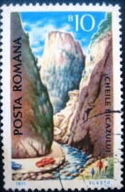 Selo postal da Romênia de 1971 Bicaz Pass