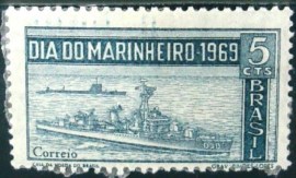 Selo postal do Brasil de 1969 Dia do Marinheiro