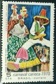 Selo postal do Brasil de 1969 Carnaval Carioca 5