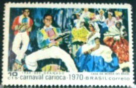 Selo postal do Brasil de 1969 Carnaval Carioca 10