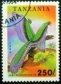 Selo postal da Tanzânia de 1994 Archaeopteryx